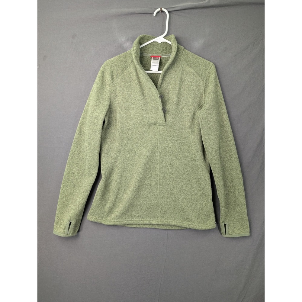 The North Face Womens Green Crescent Sunset‎ Fleece Pullover AAC5 Large